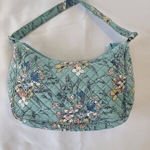 Vera Bradley Blue Floral Quilted Shoulder Bag